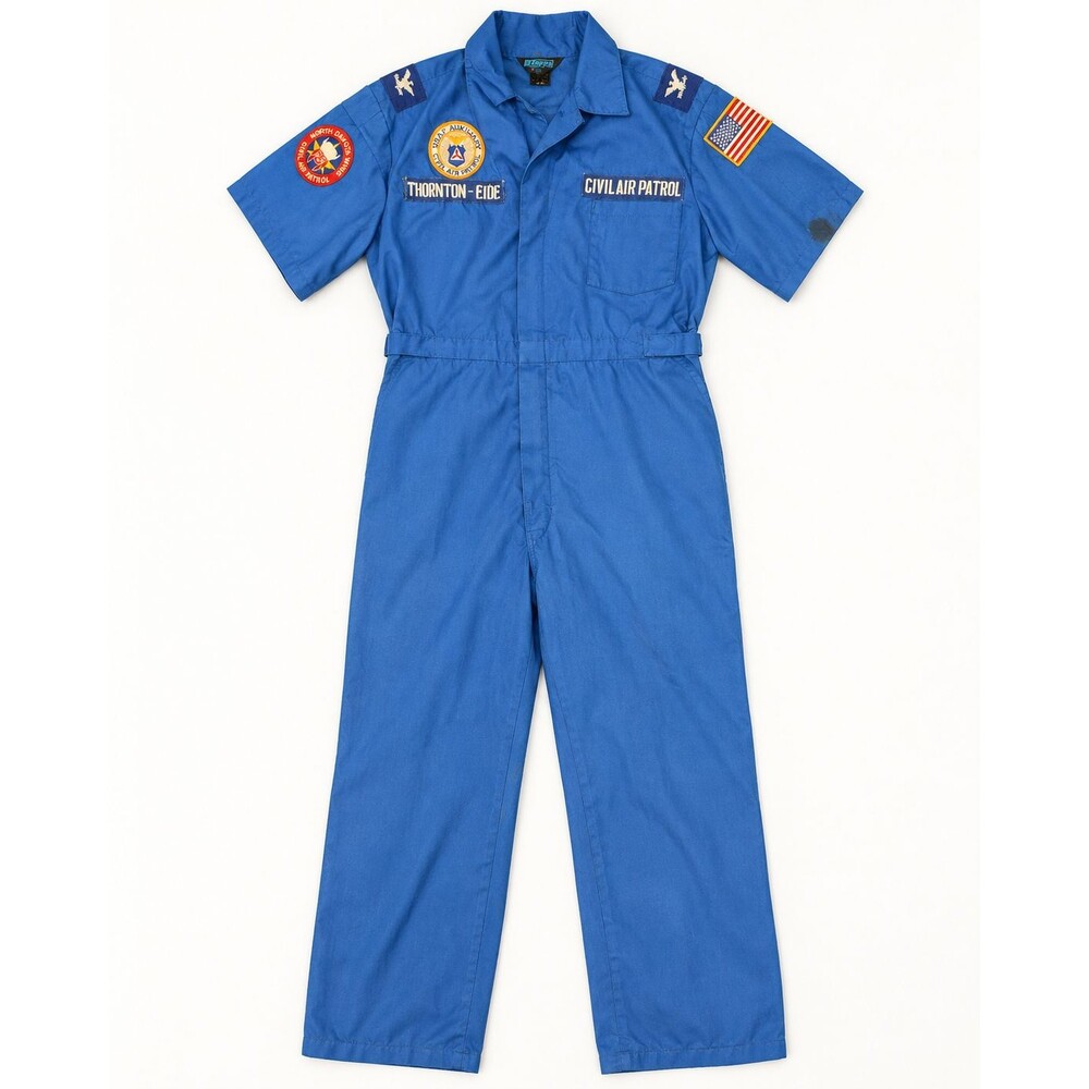 Topps Civil Air Patrol Coveralls XL-R 42-44 USAF Auxiliary North Dakota Blue